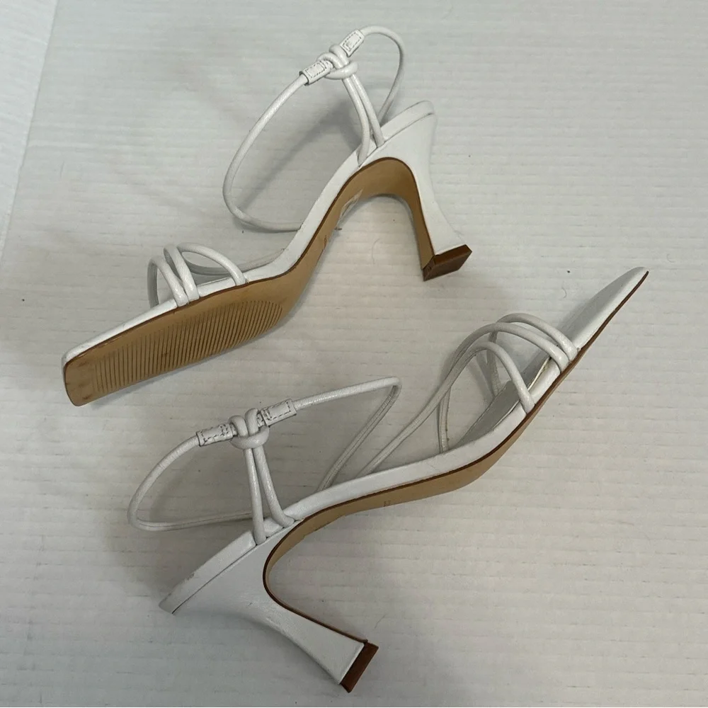 Marc Fisher LTD - Davia Heeled Sandal - White - Size 8M - Well Loved - Picture 5 of 9